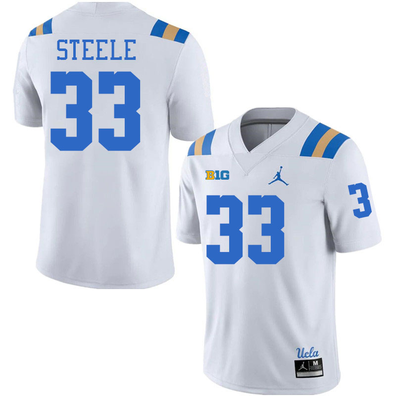 Carson Steele UCLA Jersey,UCLA Bruins #33 Carson Steele Jersey Youth College Football Uniforms-White Carson Steele UCLA Jersey,UCLA Bruins #33 Carson Steele Jersey Youth College Football Uniforms-White